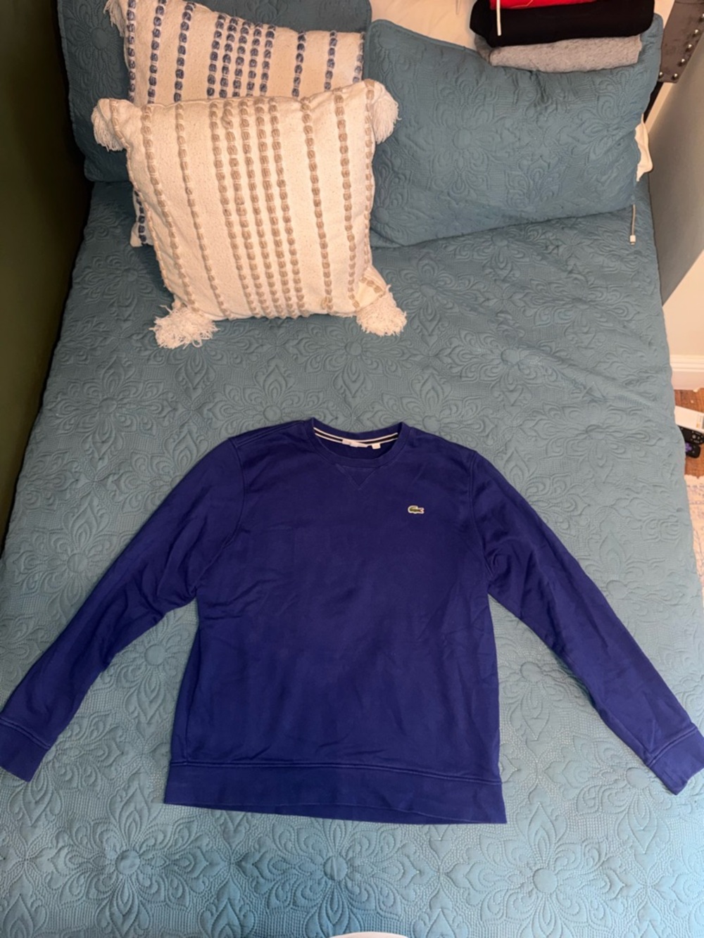 Lacoste Navy Blue Crewneck Sweatshirt